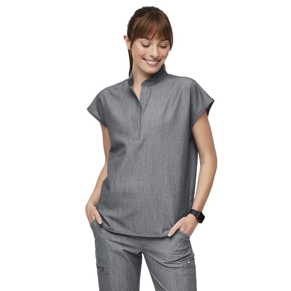 FIGS scrubs womens Rafaela top XXL graphite
